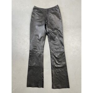 Vintage Black Maxima Wilson’s Leather Boot Cut‎ Pants SZ 4